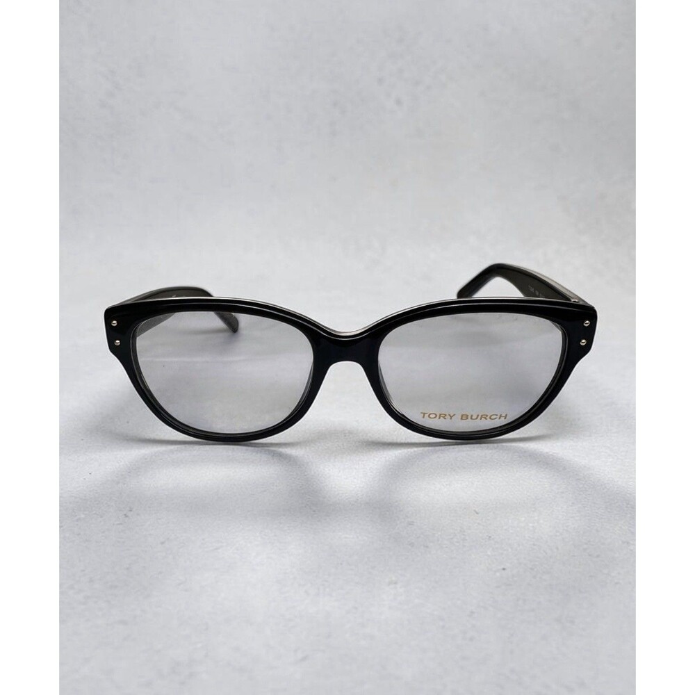 Tory Burch TY 2040 1058 Black Cat-Eye Eyeglass Frames | Gold Logo 52-17-135